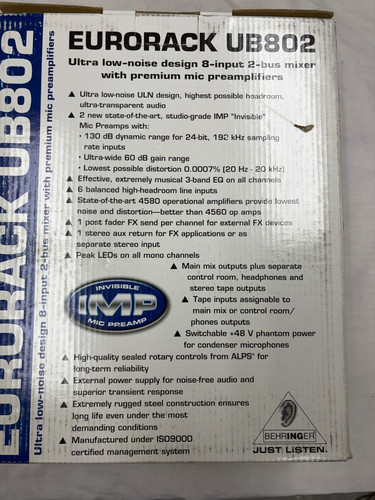 Behringer eurorack ub802 - eurorack,